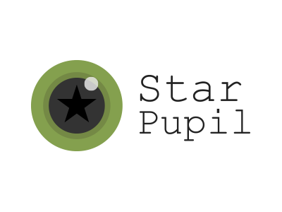 Star Pupil - Light branding eye logo pupil star student