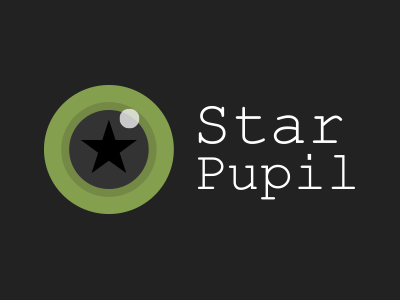 Star Pupil - Dark branding eye logo pupil star student