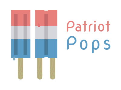 Patriot Pops frozen popsicles summer twin pop vintage wood