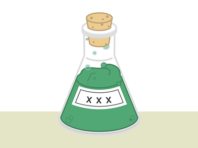 Potion X beaker cork jar liquid potion sci fi science