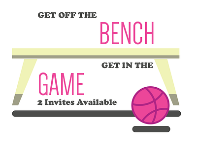 Put Me In Coach basketball bench dribbble invite recruit