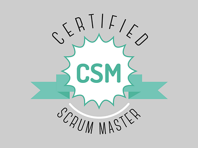 Certified Scrum Master badge certificate logo ribbon scrum