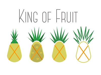 Pineapple - King of Fruit crown fruit icon king pineapple tropical