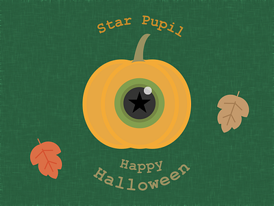 Star Pupil Halloween autumn fall halloween leaf leaves pumpkin