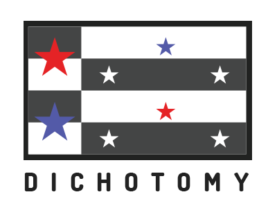 Dichotomy contrast flag humanity stars stripes