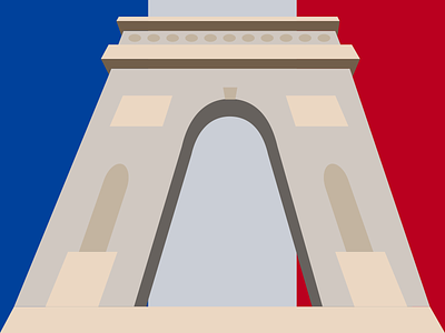 Arc de Triomphe architecture flag france french history icon monument paris