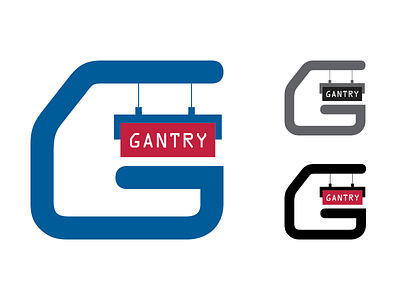Gantry Variants crane gantry logo marine shipping container word mark