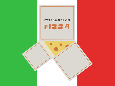 Pythagorean Pizza boxes flag illustration italy math pepperoni pizza