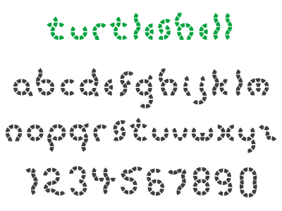 turtleshell custom font custom typography novelty shell turtle typography
