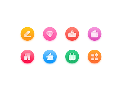 one of my project icon 2 color gradients icon picker ui