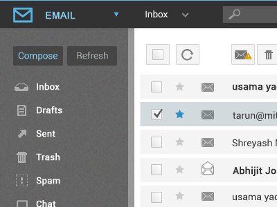 Email App email ps ui ux