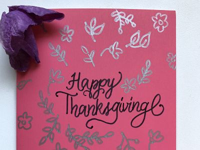 Thanksgiving handmade card calligraphy hand lettered thanksgiving thanksgiving day