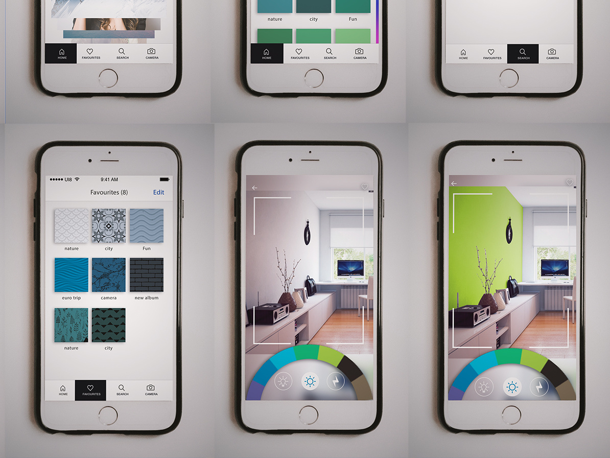 Ar App for choosing wall shades by Malavika Oak on Dribbble
