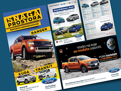 Ford Trifold flyer design leporello trifold