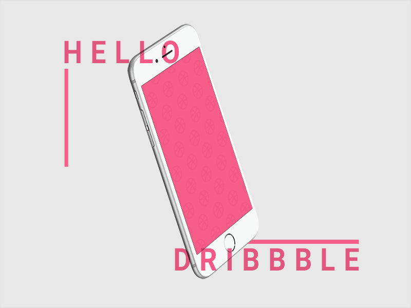 Hello Dribbble! dribbble first hello hello dribbble intro mock up splash splash screen
