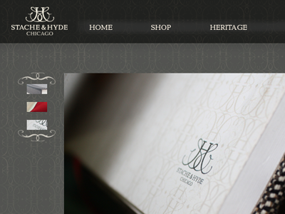 Stache & Hyde website ornament web design