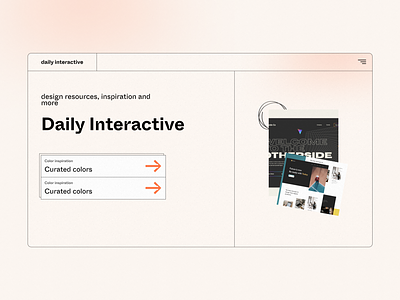 Daily Interactive - Header design concept design landing page landingpage lightmode screendesign ui uidesign web designer webdesign