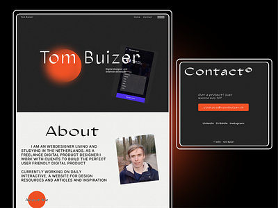 Personal Website - Home page concept design screendesign ui webdesign