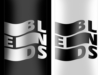 Blends typography bottle logo typo