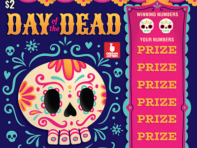 Day Of The Dead Scratch-it Ticket Illo