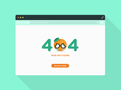 Error Page Mr. Mandarin branding error mascot website