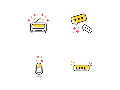 Radio Station Icons branding icons radio simple