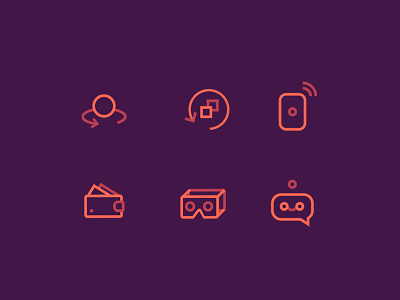 Technology Icon Set design icons minimal technology vector