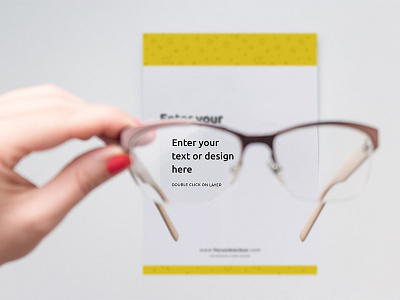 Eye Chart Mockup chart exam eye glasses mockup woman