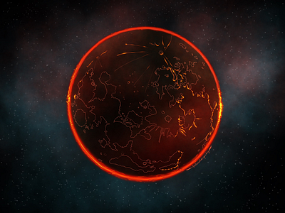 Red Moon cinemagraph cosmos illustration moon universe