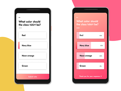 Class Management App - Polls android app ui