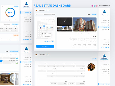 Real Estate Dashboard dashboard design dashboard ui design minimal product design real estate ui ux داشبورد رابط کاربری طراحی رابط کاربری طراحی سایت
