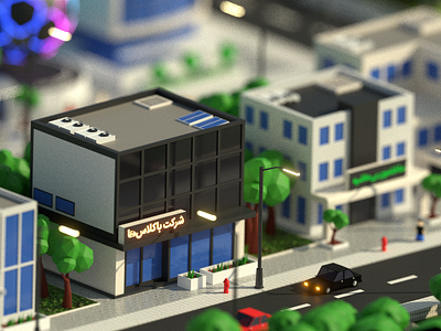 Lowpoly 3D Office | Outside view