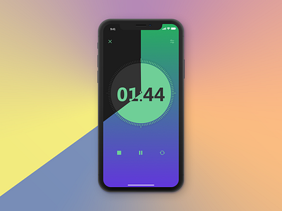 014 Countdown Timer app dailyui design flat ui ux vector