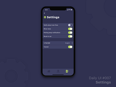 007 Settings dailyui design flat setting ui