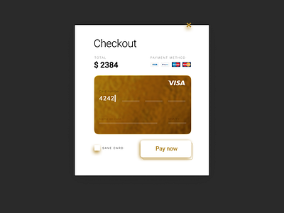002 Credit Card Checkout checkout dailyui luxury ui
