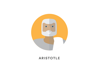 Aristotle aristotle design flatdesign icon illustration logo philosophy portret shadows the good place
