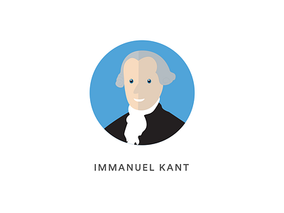 Immanuel Kant flatdesign icon icondesign illustration immanuel kant kant logo philosophy portret shadow the good place