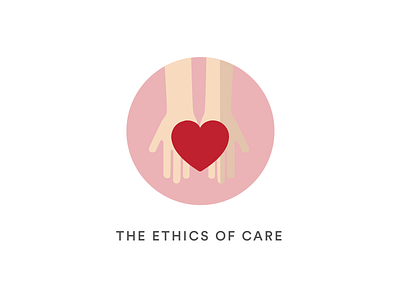The Ethics of Care caring design flat design hands icon illustration logo logodesign love philosophy the good place vector