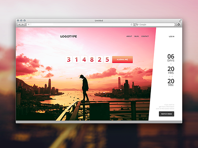 Website Design for a Startup counter design landing main page timer website