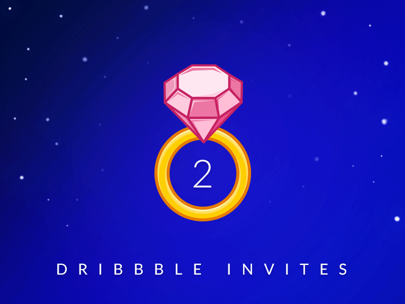 Dribbble Invites blue dribbble gif graphics illustration invitation invite pink ring rubie shot violet