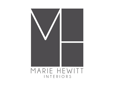 Marie Hewitt - Branding branding dark grey logo design simple