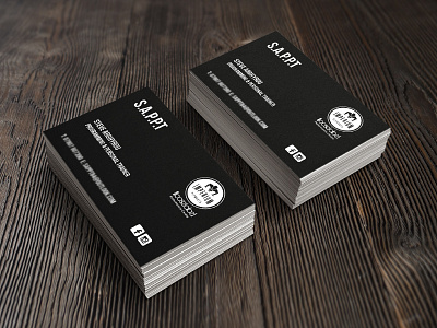 S.A.P.P.T - Business Cards black business cards simple tidy white