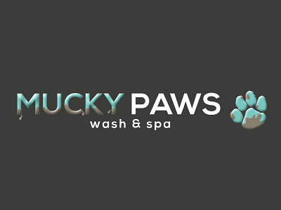 Mucky Paws (Sub-brand) Grey branding logo logo design