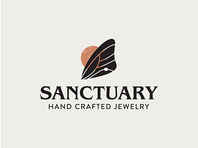 Sanctuary Logo butterfly butterfly wing design illustration logo simple vector wing