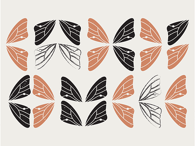 Butterfly Wing Pattern butterfly butterfly wing design illustration orange pattern simple vector