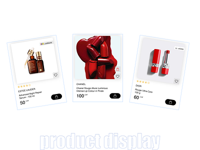 e-commerce product cards cards website concept