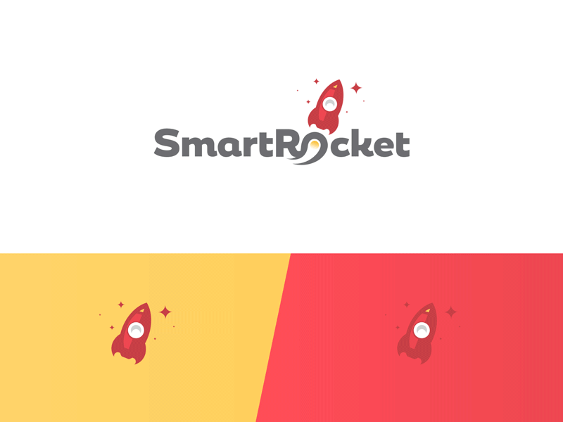 Smart Rocket mobile crowdsourcing app logo animated logo animation app logo branding and identity crowdsource app logo logo animation logo deisgn mobile app logo visual identity