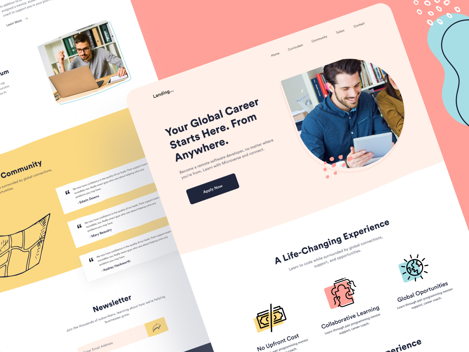 Learning Platform Landing Page Design by Aminul Haque Chowdhury on Dribbble