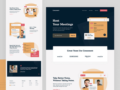 Team Meeting Landing Page