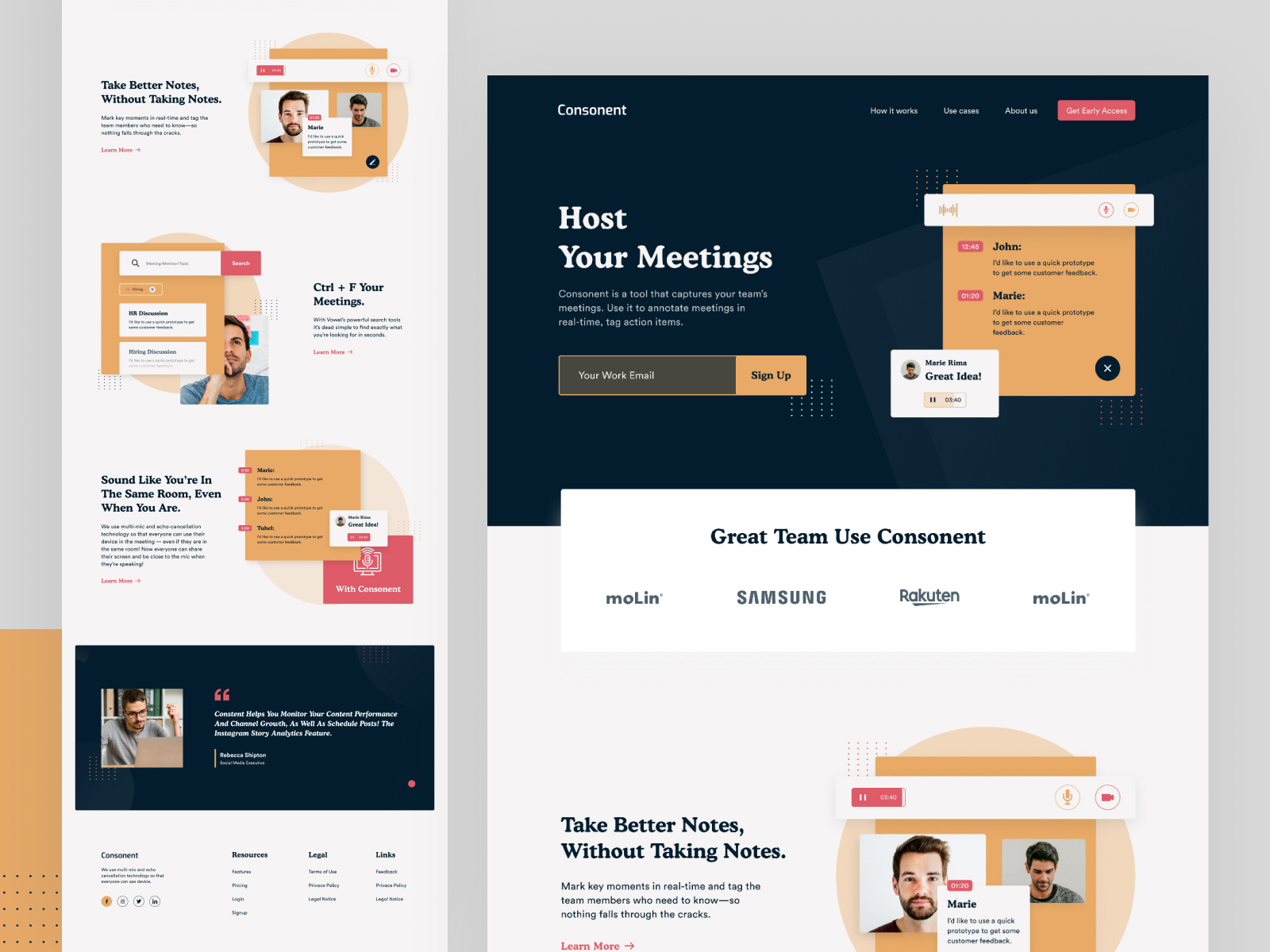Team Meeting Landing Page